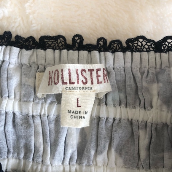 Blue Floral Adjustable Hollister Top - Picture 4 of 6